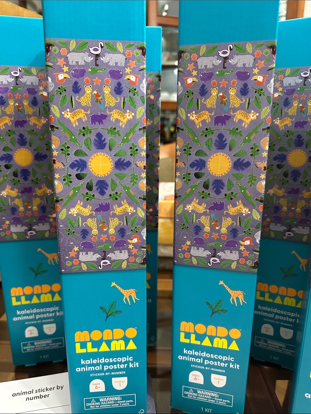 Mondo Llama Kaleidoscopic Animal Poster Kit - Teal/Purple
